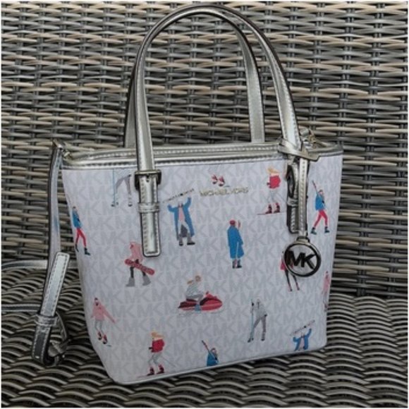 Michael Kors Jet Set Girls XS Convertible Satchel Bright White - Picture 1 of 16